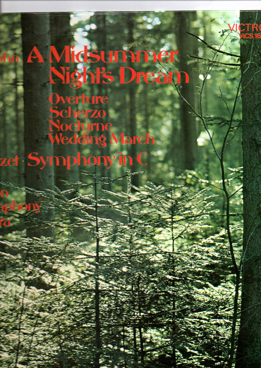 Mendelssohn*, Bizet*, Chicago Symphony Orchestra, Jean Martinon - A Midsummer Night's Dream / Symphony In C Major (LP, Album)