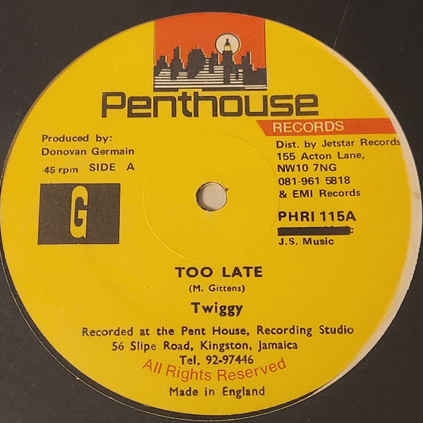 Twiggy - Too Late (12")