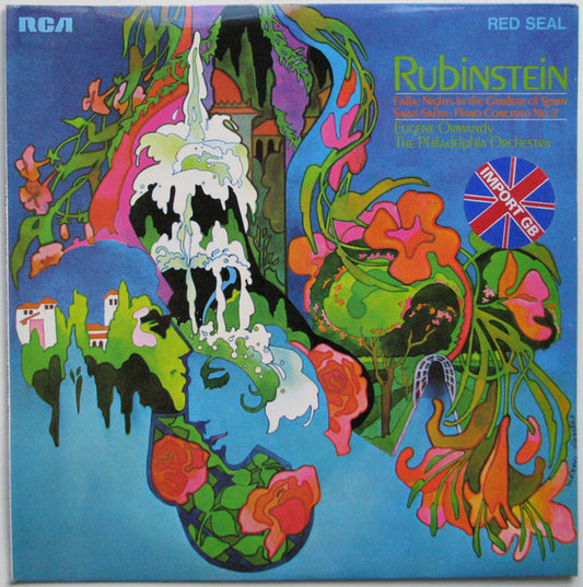 Falla*, Saint-Saëns* - Rubinstein*, Eugene Ormandy, The Philadelphia Orchestra - Nights In The Gardens Of Spain / Piano Concerto No. 2 (LP)