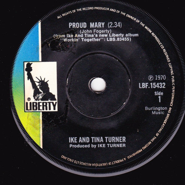 Ike And Tina Turner* - Proud Mary (7", Single)
