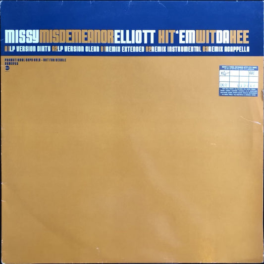 Missy 'Misdemeanor' Elliott* - Hit 'Em Wit Da Hee (12", Promo)