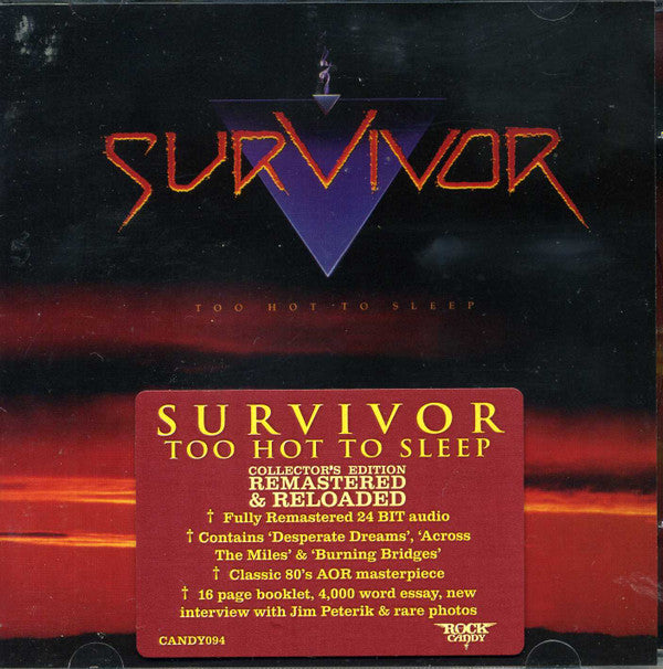 Survivor - Too Hot To Sleep (CD, Album, RE, RM, Col)
