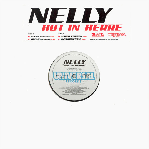 Nelly - Hot In Herre (12", Single, Promo)