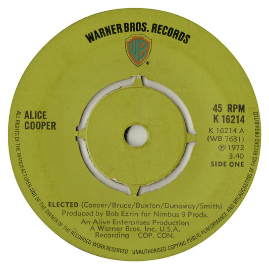 Alice Cooper - Elected  (7", Pus)