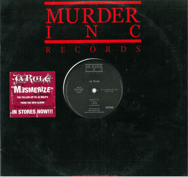 Ja Rule - Mesmerize / Pop N****s (12", Promo)