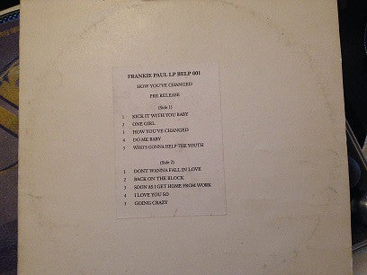 Frankie Paul - How You've Changed (LP, Album, W/Lbl, Pre)