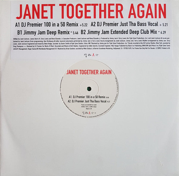 Janet* - Together Again (12", Promo)