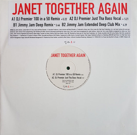 Janet* - Together Again (12", Promo)
