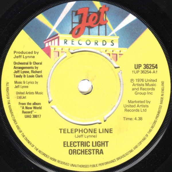 Electric Light Orchestra - Telephone Line (7", Single, 4-P)