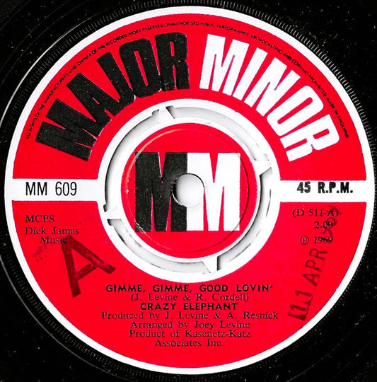 Crazy Elephant - Gimme Gimme Good Lovin' / Dark Part Of My Mind (7", Single)