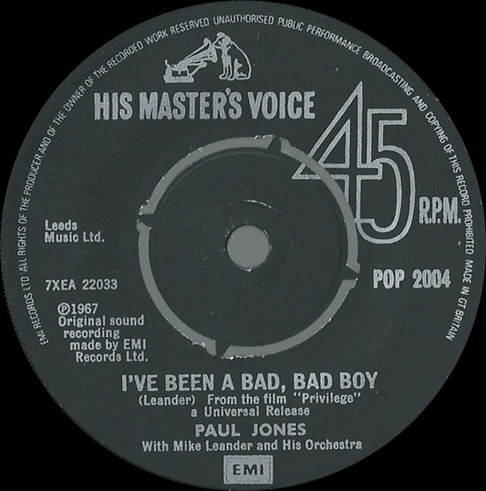 Paul Jones - I've Been A Bad, Bad Boy / High Time (7")