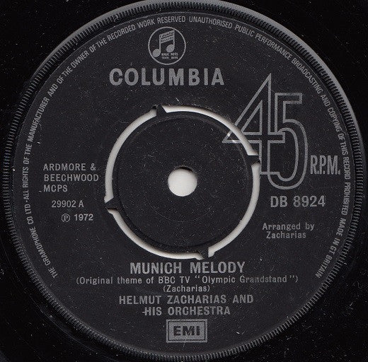 Helmut Zacharias And His Orchestra - Munich Melody (7")