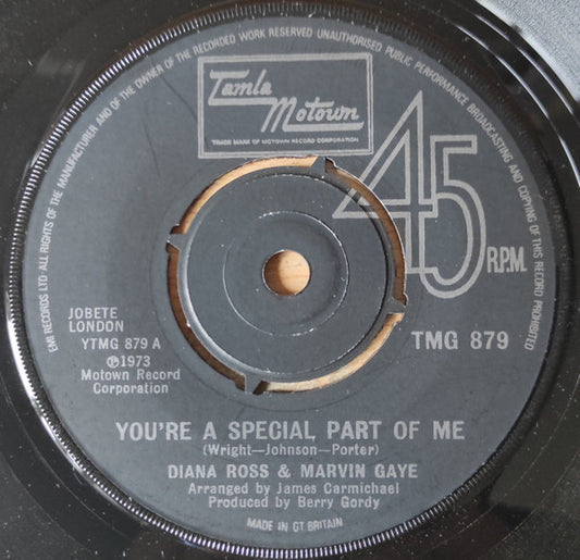 Diana Ross & Marvin Gaye - You're A Special Part Of Me (7", Single)