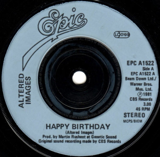 Altered Images - Happy Birthday (7", Single, Com)