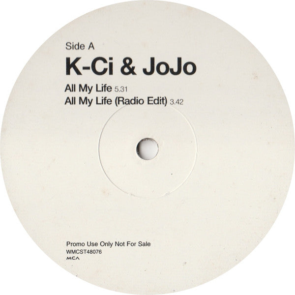 K-Ci & JoJo - All My Life (12", Promo)
