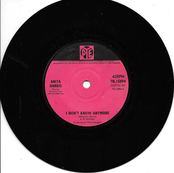 Anita Harris - I Don't Know Anymore (7", Single)