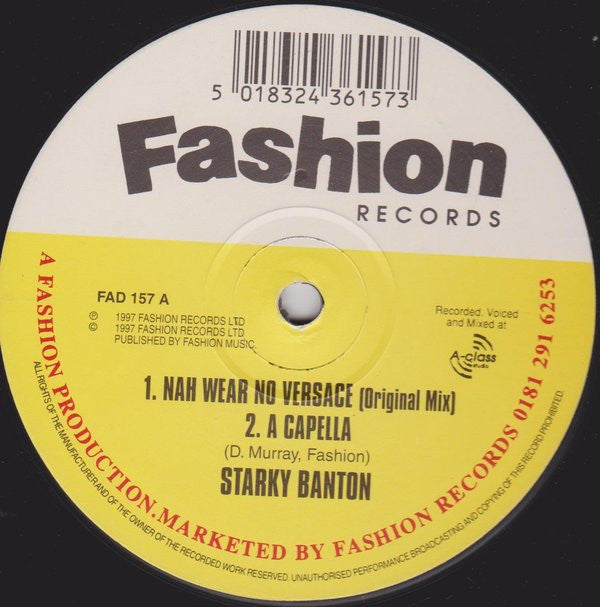 Starky Banton* - Nah Wear No Versace (12")