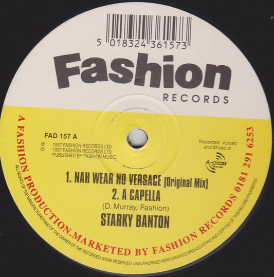 Starky Banton* - Nah Wear No Versace (12")
