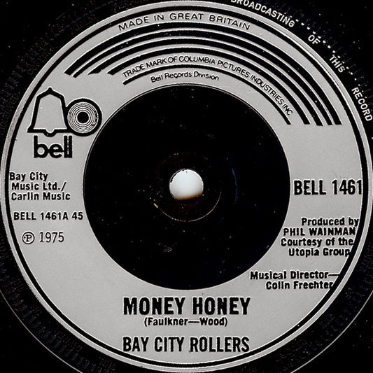 Bay City Rollers - Money Honey (7", Single, RP, Inj)