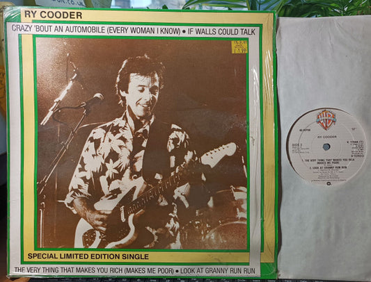 Ry Cooder - Crazy 'Bout An Automobile (Every Woman I Know) (12", Ltd)