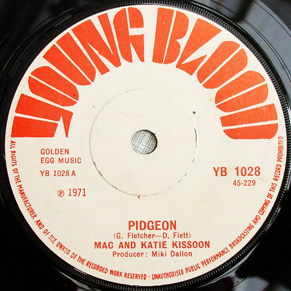 Mac And Katie Kissoon - Pidgeon (7", Single, Mis)