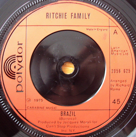Ritchie Family* - Brazil (7", Single)