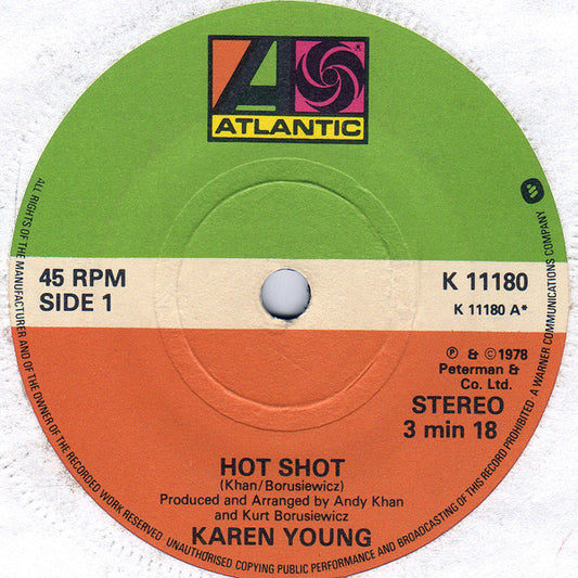 Karen Young - Hot Shot (7", Single)