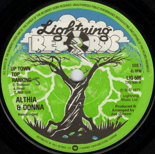 Althia & Donna* / Mighty Two* - Up Town Top Ranking / Calico Suit (7", Single, Sol)