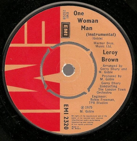 Leroy Brown (5) - One Woman Man (7")