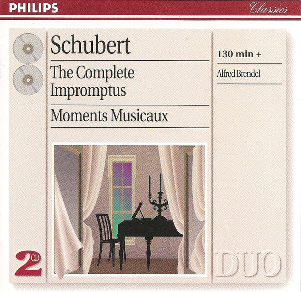 Schubert* - Alfred Brendel - The Complete Impromptus · Moments Musicaux (2xCD, Comp, RE, RM)