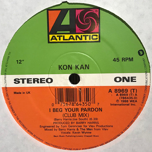 Kon Kan - I Beg Your Pardon (12", Single, Ora)