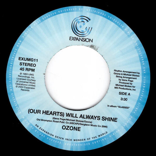 Ozone (5) - Our Hearts Will Always Shine (7", Single, RE)