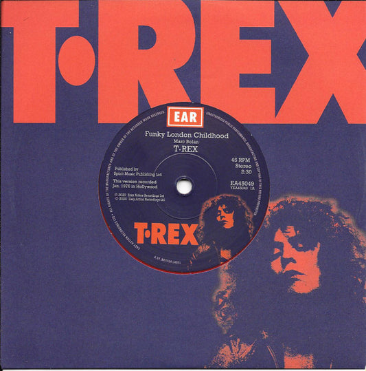 T. Rex - Funky London Childhood (7", Single, Red)
