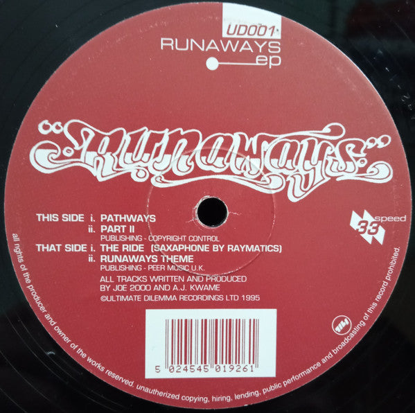 Runaways - Runaways EP (12", EP)