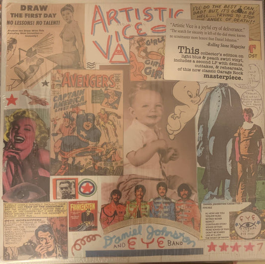 Daniel Johnston - Artistic Vice (LP, Album, RE, Blu + LP, Comp, Pea + RM, Col)
