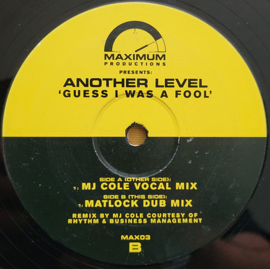 Another Level - Guess I Was A Fool (12")