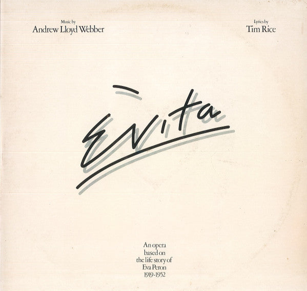 Andrew Lloyd Webber And Tim Rice - Evita (2xLP, Album, Gat)