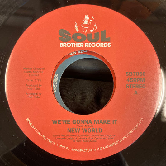New World (7) - We're Gonna Make It / Help The Man (7")