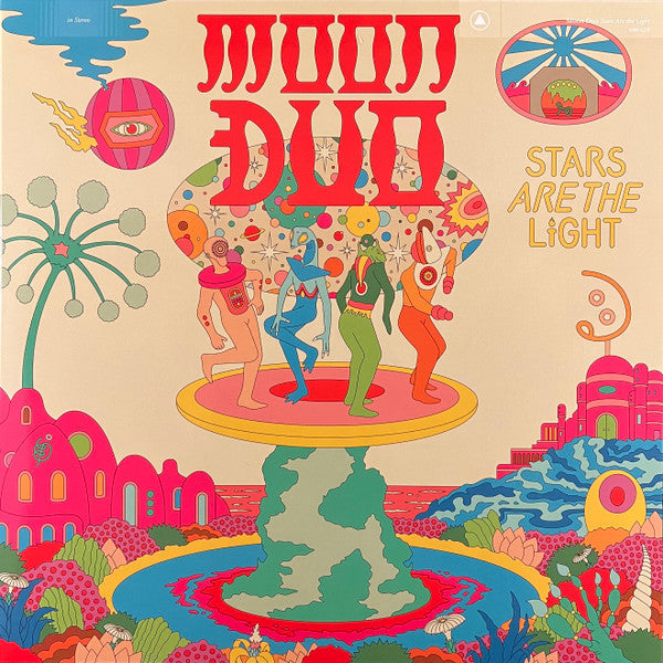 Moon Duo - Stars Are The Light (LP, Album, RE, RP, Pin)
