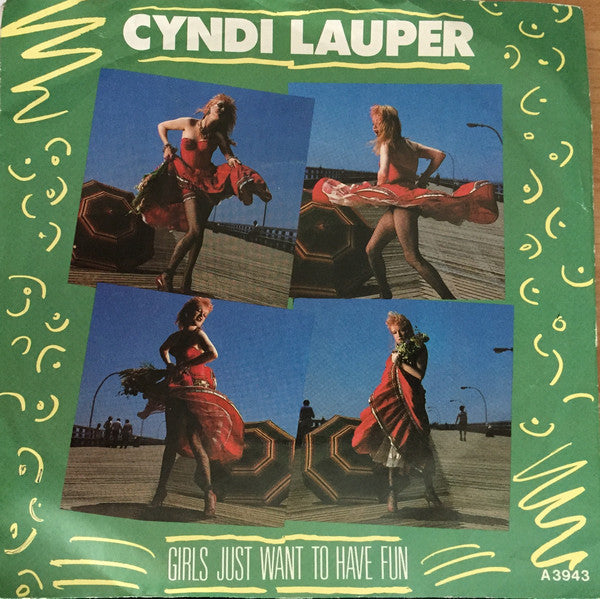 Cyndi Lauper - Girls Just Want To Have Fun (7", Single, Blu)