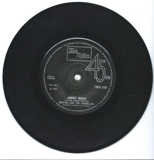 Martha & The Vandellas* - Jimmy Mack (7", Single, RE, Sol)