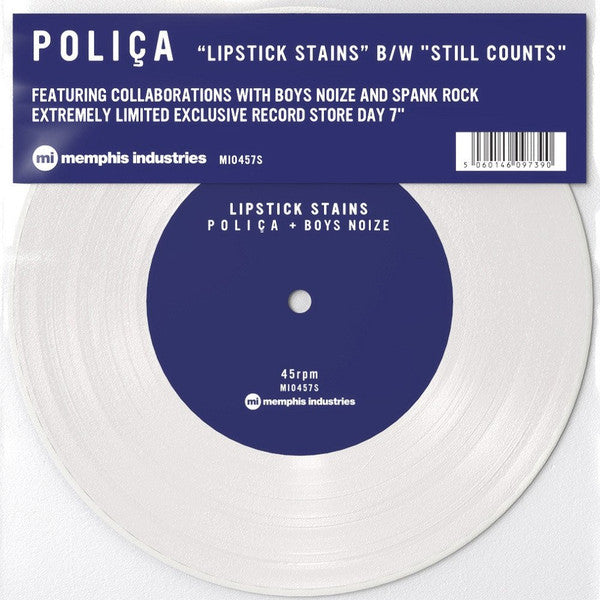 Poliça - Lipstick Stains / Still Counts (7", RSD, Single, Ltd, Whi)
