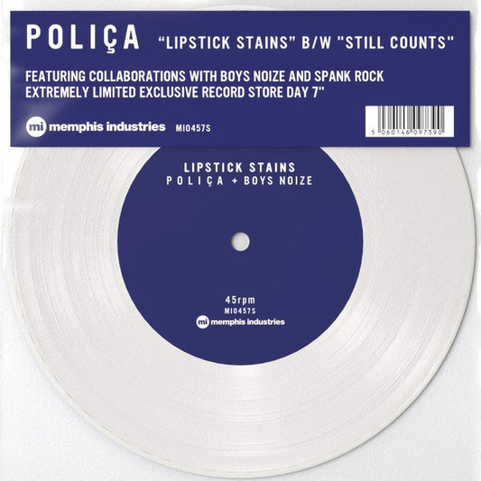 Poliça - Lipstick Stains / Still Counts (7", RSD, Single, Ltd, Whi)