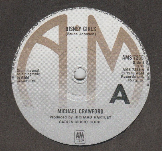 Michael Crawford - Disney Girls (7", Single)