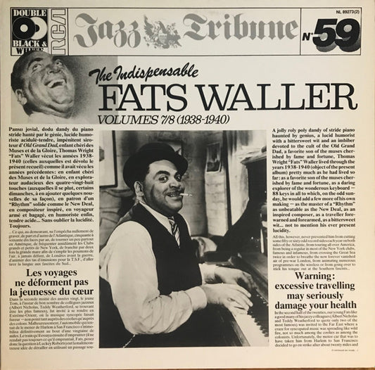 Fats Waller - The Indispensable Fats Waller Volumes 7/8 (1938-1940) (2xLP, Comp, RE)