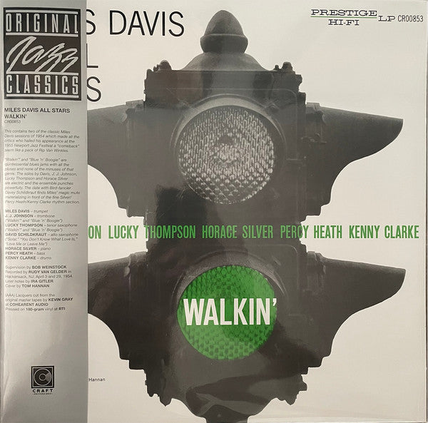 Miles Davis All Stars - Walkin' (LP, Album, Comp, Mono, RE, 180)