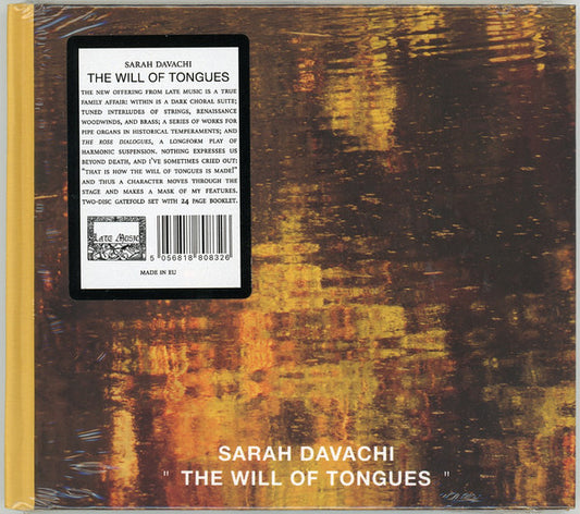 Sarah Davachi - The Will Of Tongues (2xCD, Album)