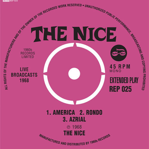 The Nice - Live Broadcasts 1968 (7", EP, Mono, Unofficial)