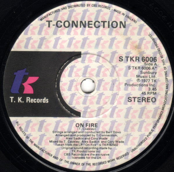 T-Connection - On Fire (7", Single)