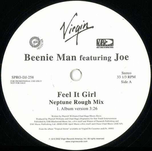 Beenie Man Featuring Joe - Feel It Girl (12")
